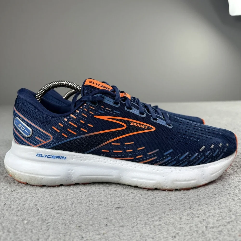Brooks Glycerin 20 Running Shoes Men 10 D Blue Athletic Sneakers 1103821D444